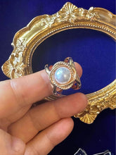 Load image into Gallery viewer, Vintage style natural pearl brooch earrings ring gold plated well made brand new
