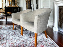 Load image into Gallery viewer, Single sofa arm chairs grey cream normal wearing and tearing $99 per piece
