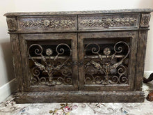 Load image into Gallery viewer, Marble top wine cabinet 128x52x87cm antique matching sideboard 123x48x84cm

