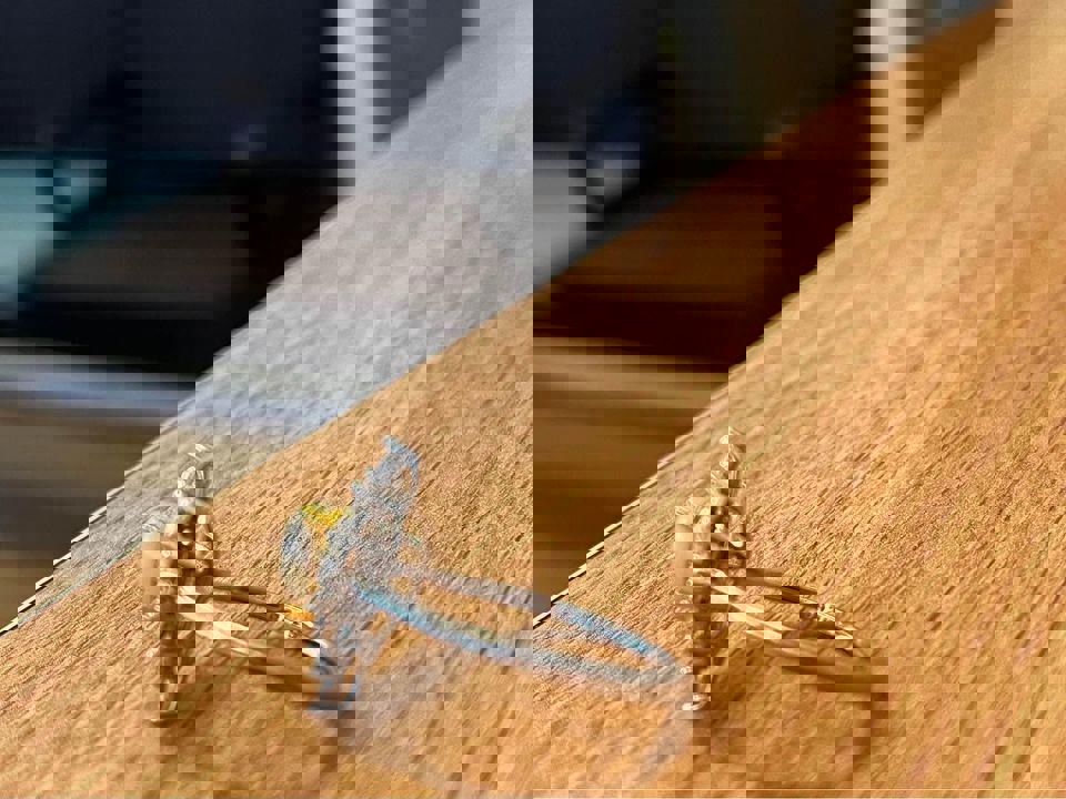 925 silver natural Opal ring brand new princess design gift for her adjustable