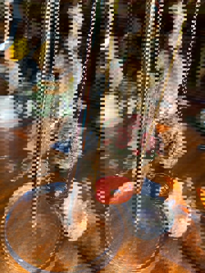 Elegant AU750 18k Red Agate Necklace with Gold Plated Chain