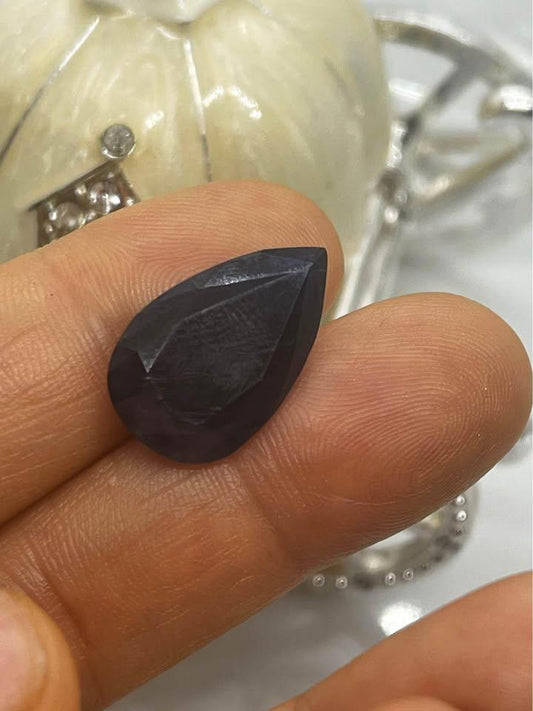Kashimr 10.81ct natural blue sapphire pear cut no heat treated national post