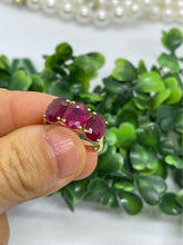 Load image into Gallery viewer, Natural Ruby 18k Glod ring three stones birthday gift for her 4.71ct for $999
