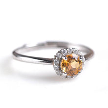 Load image into Gallery viewer, Natural Tourmaline adjustable rings sterling silver S925 Gift for her or him with Gift Box
