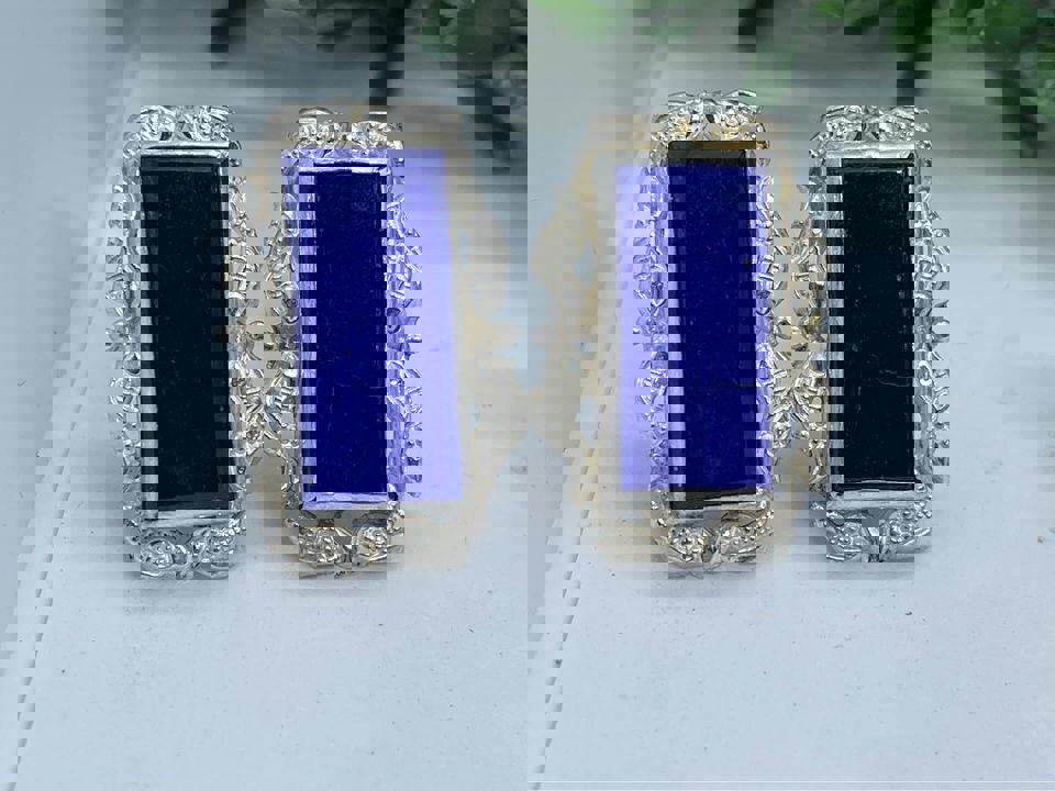 Afghan Top quality genius Lapis earrings, sterling silver handmade
