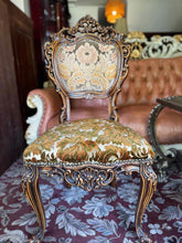Load image into Gallery viewer, Beautiful baroque vintage dining chairs 6 pieces available solid strong

