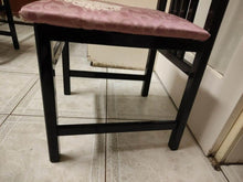 Load image into Gallery viewer, Glass dining table 180x110x76cm with 6 matching refurbished chairs made in Italy
