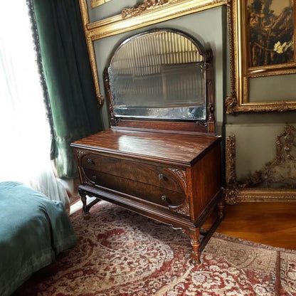 Vintage mahogany dresser solid timber tall boy chest of drawers sideboard