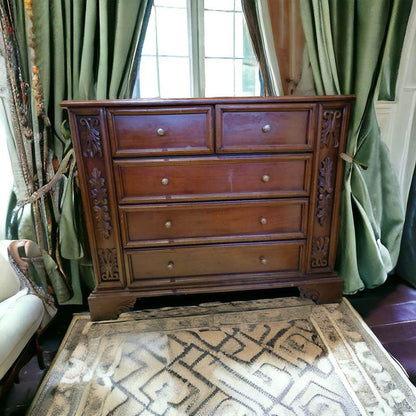 105×46×87h cm tall boy chest of drawers sideboard TV unit solid timber refurbished