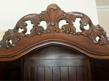 Load image into Gallery viewer, Elegant Vintage Wooden Bookcase with Intricate Carvings
