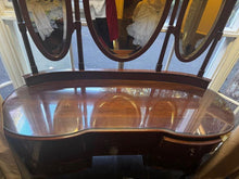 Load image into Gallery viewer, Vintage large dresser with matching glass top excellent condition
