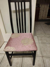Load image into Gallery viewer, Glass dining table 180x110x76cm with 6 matching refurbished chairs made in Italy
