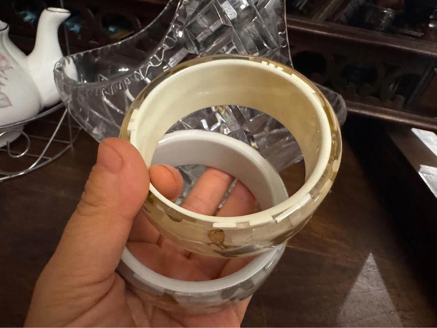 Fashion bangles cream and grey 2 colors available $69 each