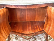 Load image into Gallery viewer, Rococo style green marble top cabinet sideboard reproduction new condition
