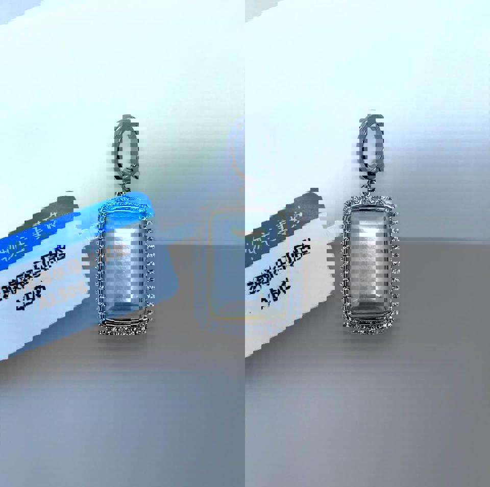 S925 Squares Seawater Mabe Pearl Pendant with certificate