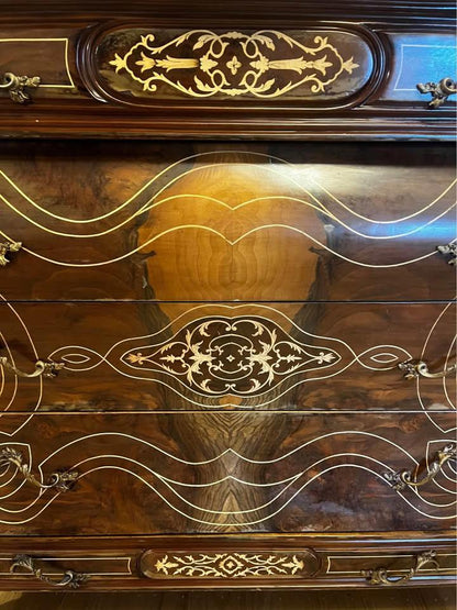 114x52x110cm antique French style chest of drawers dresser sideboard solid timb