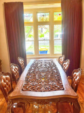 Load image into Gallery viewer, Large antique timber dining table 245x115x76cm beautiful hand carved flowers
