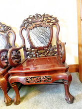 Load image into Gallery viewer, Antique Qing Dynasty 150 years old Sofa Set  Hand-Carved Rosewood &amp; Marble
