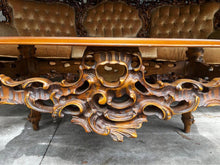 Load image into Gallery viewer, Baroque 3seat sofa brown vintage style  &amp; matching coffee table
