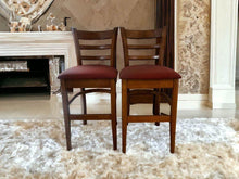 Load image into Gallery viewer, A pair of high chairs bar chairs solid timber need some clean otherwise excell
