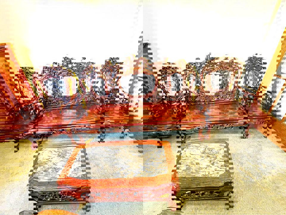 Exquisite Antique Qing Dynasty 150 years old Sofa Set - Hand-Carved Rosewood & Marble