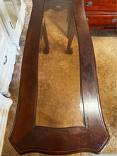 Load image into Gallery viewer, Double sides hall stand end table glass top fancy hand cavings 127x48x75cm
