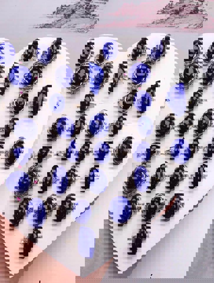 Top quality Afghan lapis sterling silver rings $49 each include postage nationally