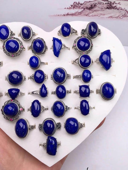 Top quality Afghan lapis sterling silver rings $49 each include postage nationally