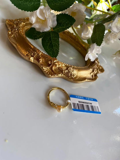 Natural South Sea golden pearl ring in s925 adjustable