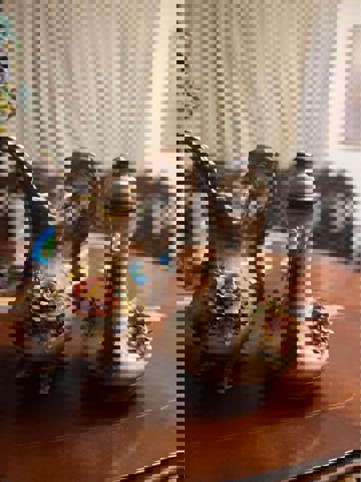 Vintage Capodimonte Flowers Floral vase $150 matching pots $100 each excellent