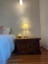 Load image into Gallery viewer, Large thick rustic wooden coffee table tv unit sideboard and a pair matching corner tables
