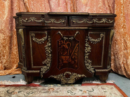 French 19th Century Louis XVI Style Bronze Mounted Commode Cabinets sideboard