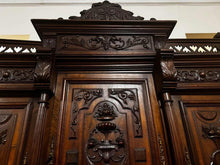 Load image into Gallery viewer, Antique Henry II wall unit sideboard buffet 1800s excellent condition
