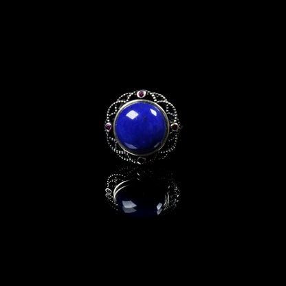 Afghan top quality genius lapis rings sterling silver adjustable handmade matching rings for whole family or couples 8 designs all unique