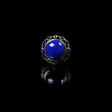 Load image into Gallery viewer, Afghan top quality genius lapis rings sterling silver adjustable handmade matching rings for whole family or couples 8 designs all unique

