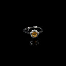Load image into Gallery viewer, Genuine Rainbow tourmaline with zircon sterling silver rings adjustable handmade, Solitaire Ring, single circle rings, double circle rings
