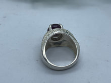 Load image into Gallery viewer, 15ct Natural ruby ring, Sterling silver ring, antique, handmade, zircon, Gift, for men and women, natural star ruby
