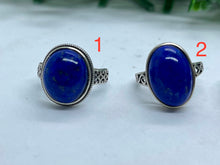 Load image into Gallery viewer, Afghan top quality genius lapis rings sterling silver adjustable handmade matching rings for whole family or couples 8 designs all unique
