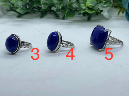 Afghan top quality genius lapis rings sterling silver adjustable handmade matching rings for whole family or couples 8 designs all unique