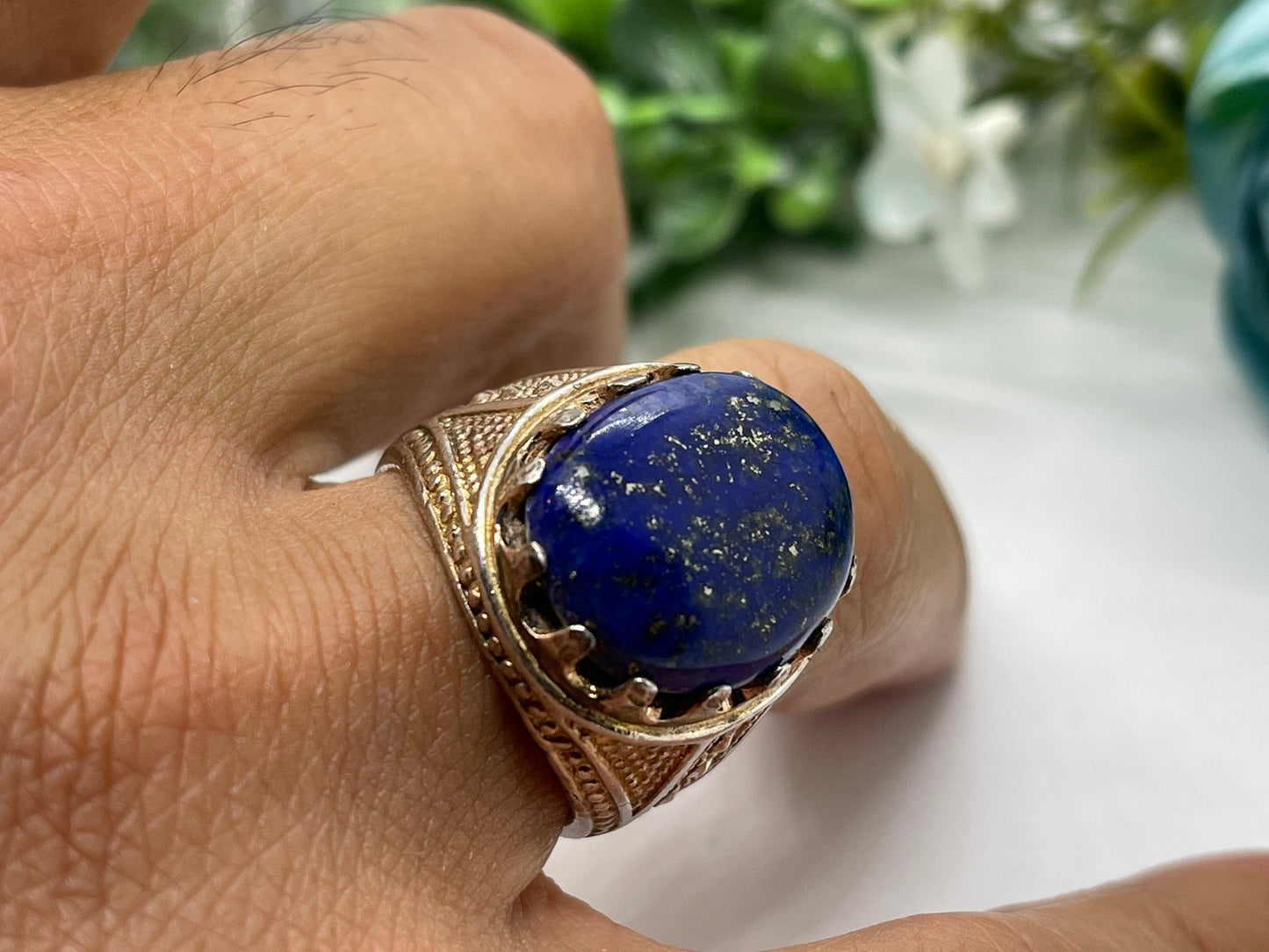 Afghan top quality genius lapis rings sterling silver handmade unique unisex rings well made