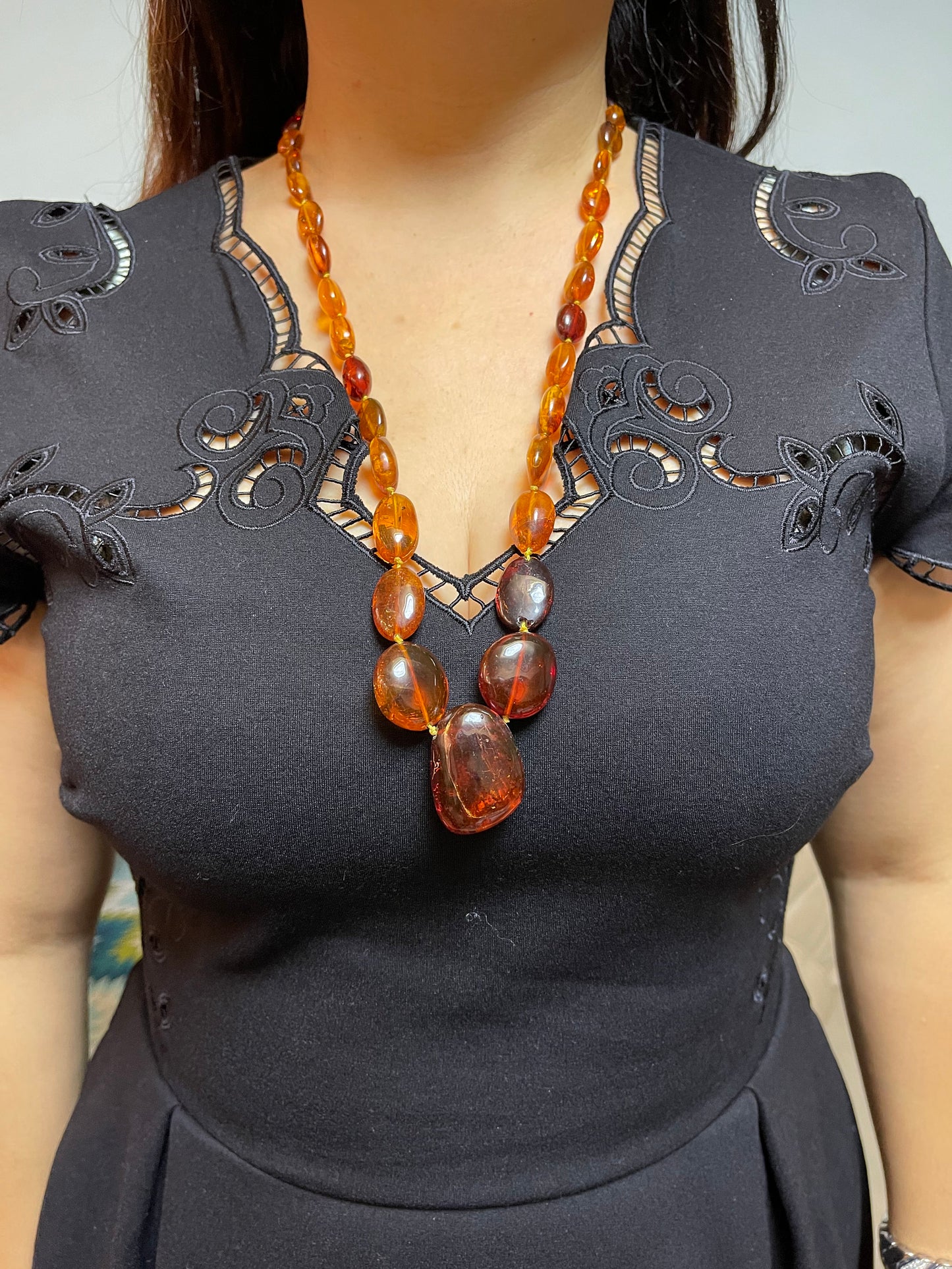 Luxury Natural Amber Necklace,  men, Healing Amber necklace adult Genuine Amber Natural stone Birthday gift for woman wife