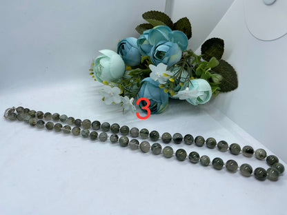 Green Phantom quartz necklace handmade 47cm long for mum sister Gift S925 Silver