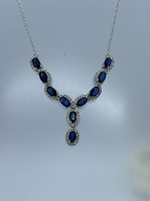 Load image into Gallery viewer, Natral Sapphire bracelet, necklace, handmade,S925, Natural Sapphire
