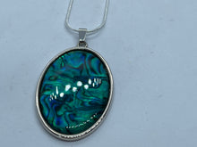 Load image into Gallery viewer, Gorgeous Womens 18K Yellow Gold Over Solid Sterling Silver Created Emerald/Diamond/Opal/Aquamarine Designer Necklace, Green/blue,birth stone
