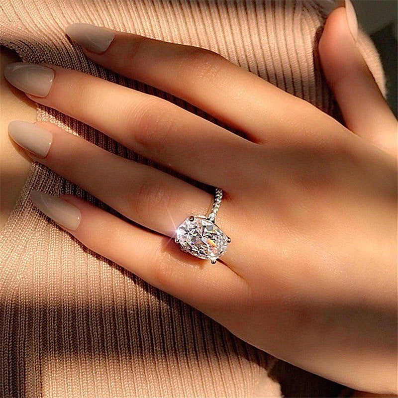 Gorgeous Womens 18K White Gold Over Solid Sterling Silver Created Ruby/Diamond/Pink Diamond Designer rings, birth stone