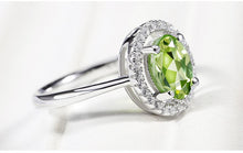 Load image into Gallery viewer, Genuine Rainbow tourmaline with zircon sterling silver rings adjustable handmade, Solitaire Ring, single circle rings, double circle rings
