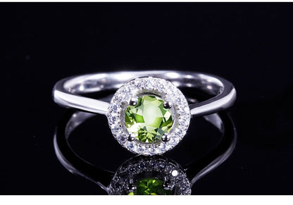 Genuine Rainbow tourmaline with zircon sterling silver rings adjustable handmade, Solitaire Ring, single circle rings, double circle rings