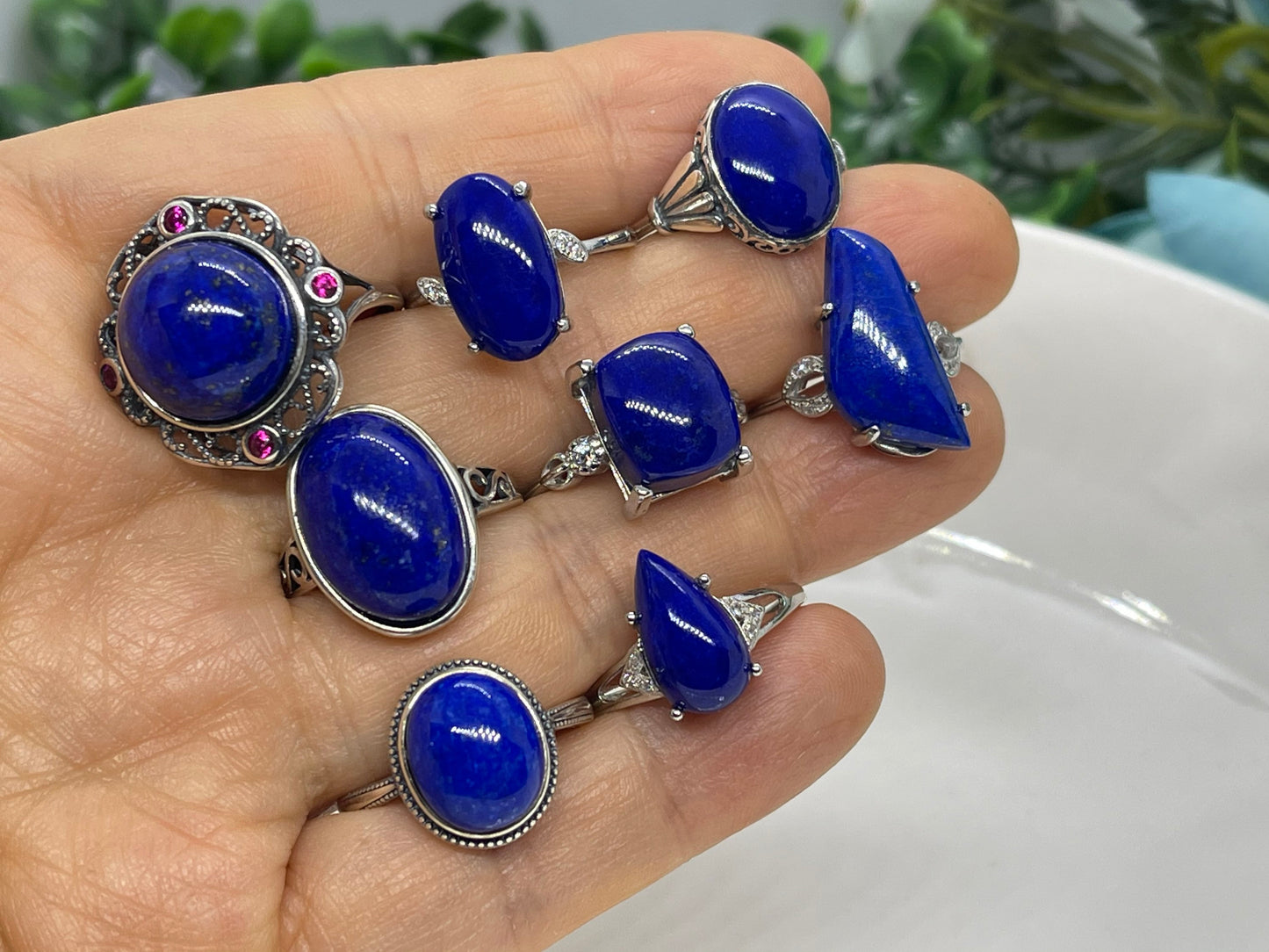 Afghan top quality genius lapis rings sterling silver adjustable handmade matching rings for whole family or couples 8 designs all unique