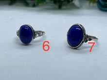 Load image into Gallery viewer, Afghan top quality genius lapis rings sterling silver adjustable handmade matching rings for whole family or couples 8 designs all unique

