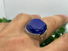 Load image into Gallery viewer, Afghan top quality genius lapis rings sterling silver handmade unique unisex rings well made
